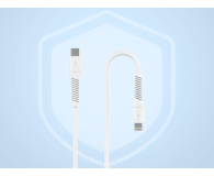 FIXED Liquid Silicone Cable USB-C-Lightning, 1,2m USB 2.0, PD 60W FIXDLS2-CL12-WH - 1484708 - zdjęcie 2